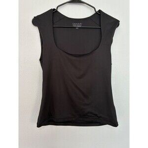 Tahari Modern Essentials Black Capsleeve Tank Top Womens size M